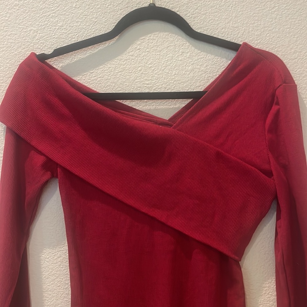 Red rib top - Picture 2 of 2